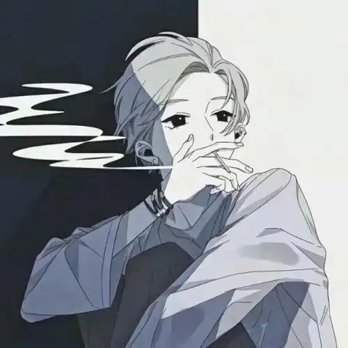 真心觉得男生抽烟的动作,很性感很帅气|抽烟动漫个性手绘男头