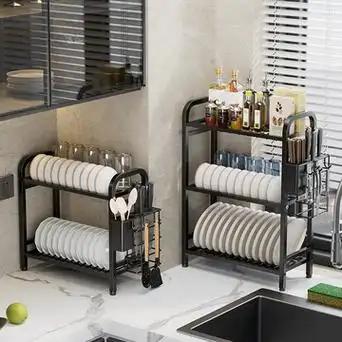 跨境厨房碗碟架碗盘沥水架置物架家用碗筷沥碗架用品晾碗架收纳架