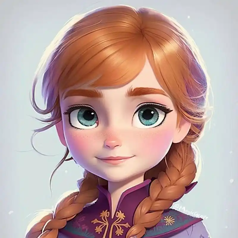 迪士尼公主头像-艾莎和安娜 《冰雪奇缘》的姐妹花艾莎和安娜来喽 从