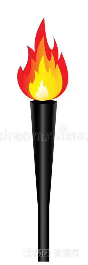 奥运火炬与火焰隔绝矢量