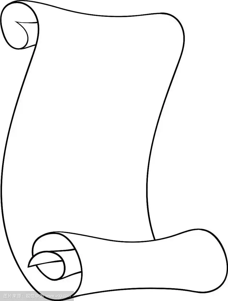 纸卷轴简单的手绘涂鸦