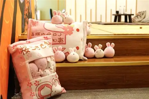 ins网红少女心小兔子公仔创意抱枕玩偶毛绒玩具情人节礼物送女友