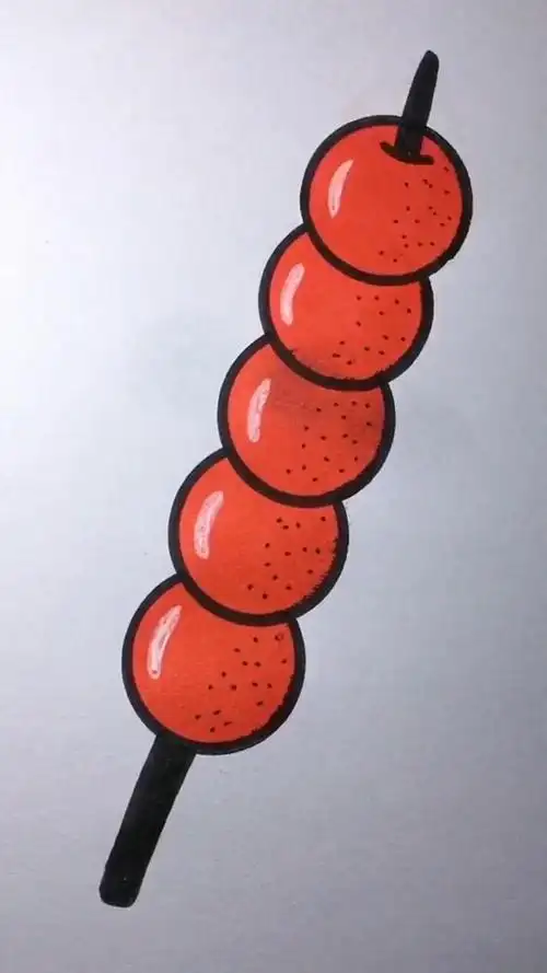 简笔画,教你们画糖葫芦