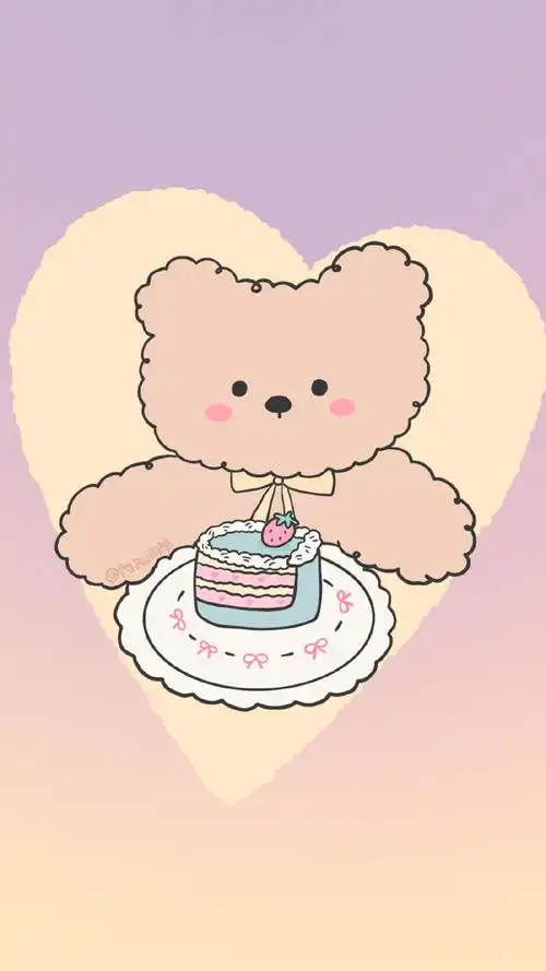 可爱软萌卡通小熊图片手机壁纸