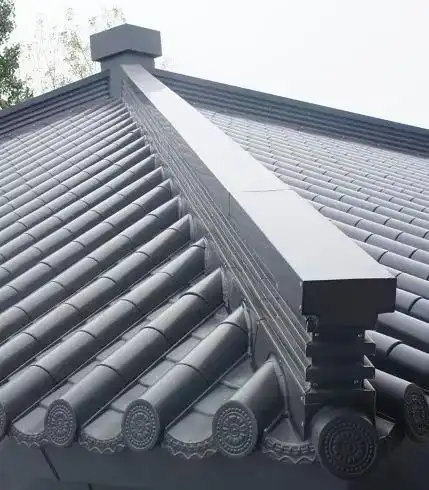 6mm彩钢屋脊瓦 仿古琉璃瓦厂家直销