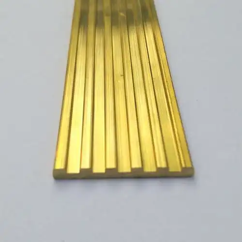 黄铜平板楼梯踏步防滑铜条封边补缝铜条木地板防滑条收边条多规格