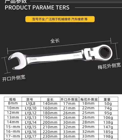 否 订货号 活动头棘轮扳手 品牌 久通工具 型号 活动头棘轮扳手 货号