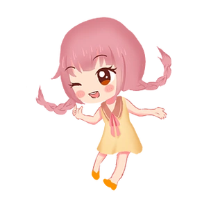 人物可爱小女孩小清新插画可商用元素卡通宝贝男孩穿着蓝色的睡衣可爱