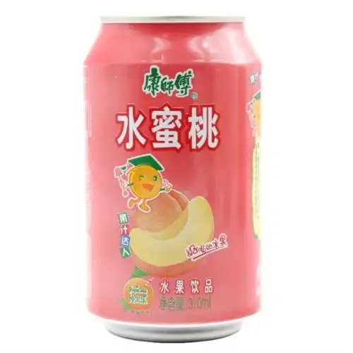 康师傅水蜜桃味饮料 易拉罐装 310ml*24瓶 (计价单位