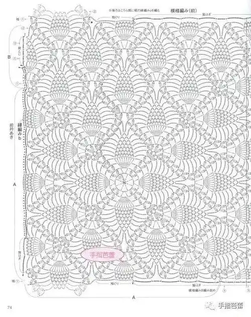 菠萝花钩织的作品 附图解_作品_菠萝