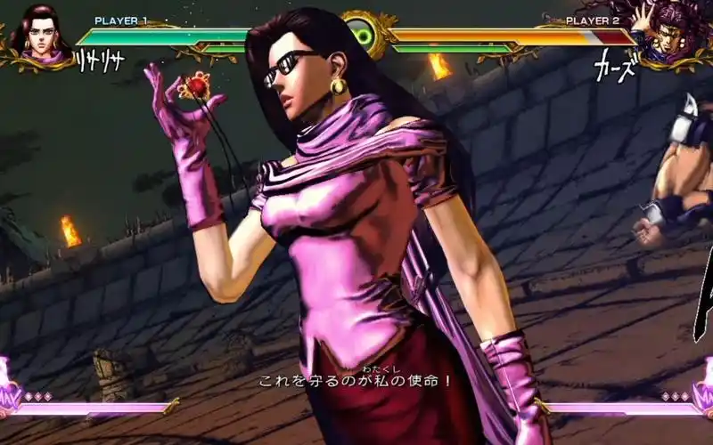 jojo全明星大乱斗:丽莎丽莎技能演示 女神使用波纹就是养眼_哔哩哔哩