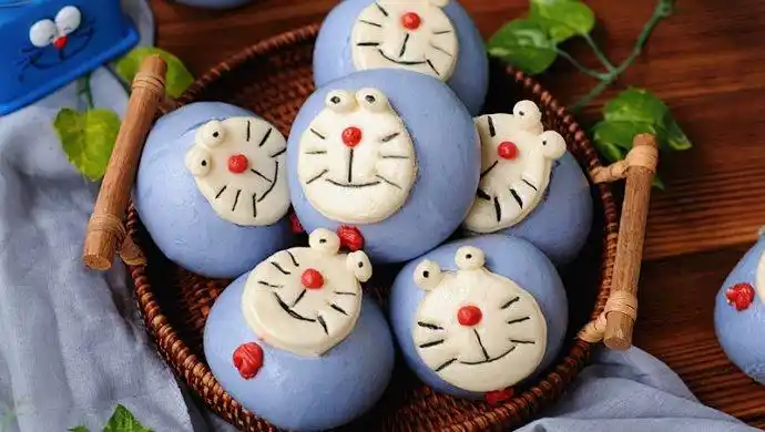 机器猫卡通馒头