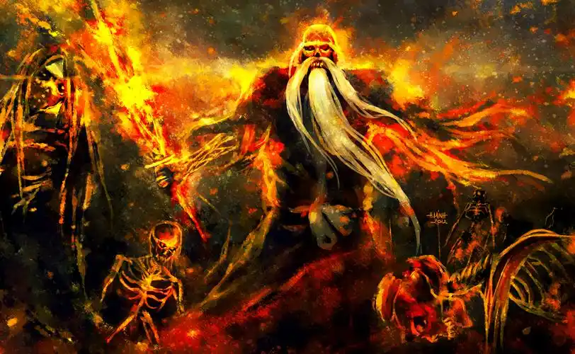 死神 山本元柳斎重国求张卍解流刃若火的gif图!霸气的!