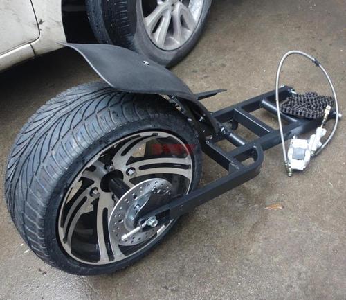 自制改装三轮沙滩电动踏板摩托卡丁车配件后桥摩托车车架