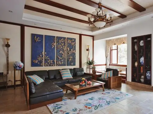 别墅 简约 东南亚 客厅图片来自名雕丹迪在曦城二期,东南亚风格异域