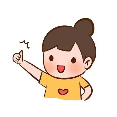 点赞女孩原创卡通人物素材赞赏png素材