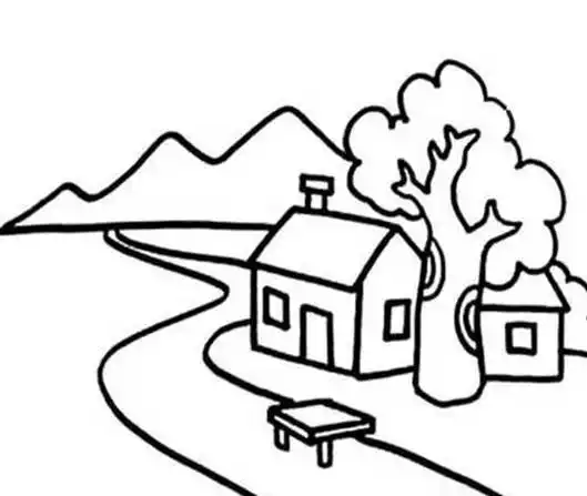 简笔画风景 简笔画风景带颜色