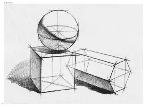 素描圆球体的表现要点 石膏几何体圆球体素描初学入门怎么画