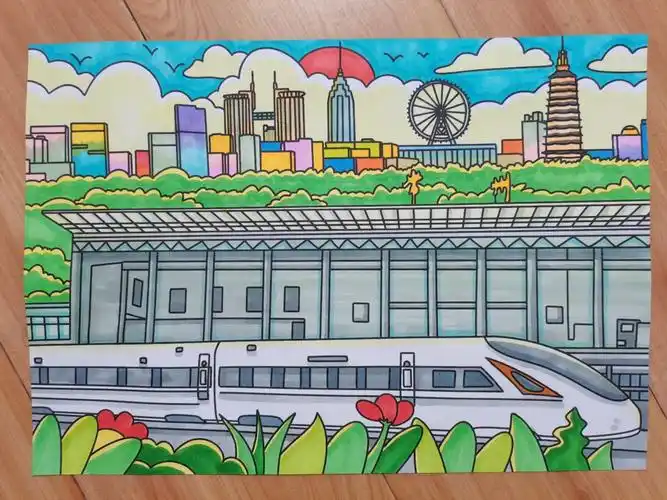 "童心绘高铁 安全伴我行"主题绘画了解铁路安全知识-图1