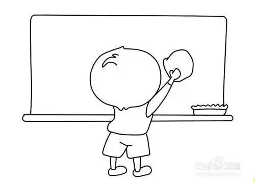 老师给学生讲课的简笔画 老师给学生讲课时的画面劳动节怎么画擦黑板