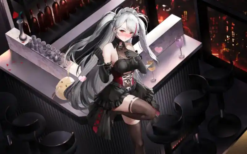 碧蓝航线欧根亲王l2d女仆皮肤