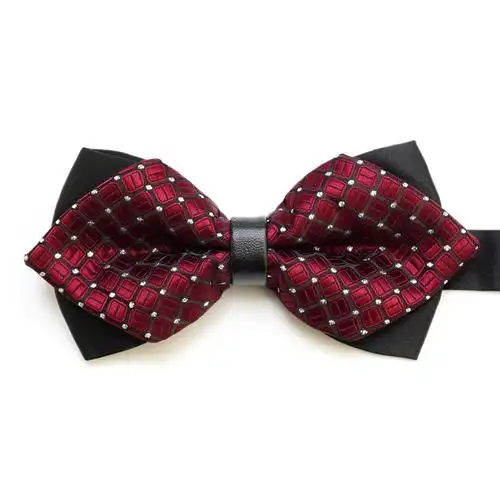 色织格子系列男士正装商务尖角领结新郎结婚领结