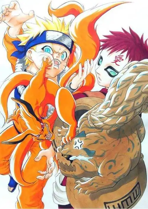 蛤蟆文太变身九尾,守鹤:不好,老大出来了,反手就被一巴掌_我爱罗