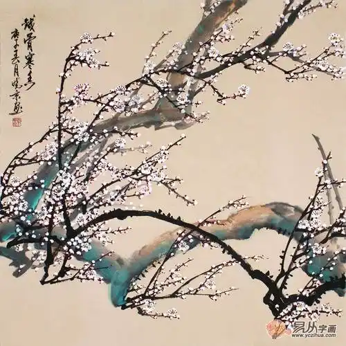 诗人画家郑晓京国画写意梅花欣赏_徐悲鸿_诗词_作品
