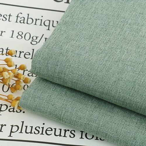 诹劬纯色亚麻沙发布料面料棉麻沙发套布料批发布头背景布帆布 淡青色