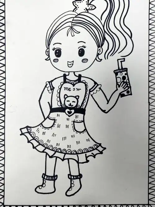 线描人物临摹卡1