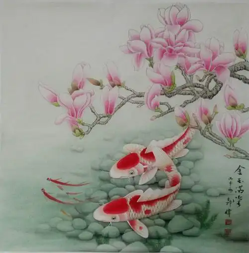 《金玉满堂》工笔画 郭伟 四尺斗方