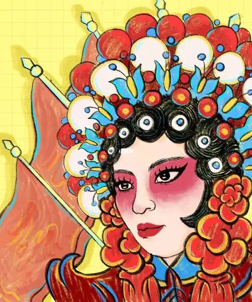 粤剧文化插画