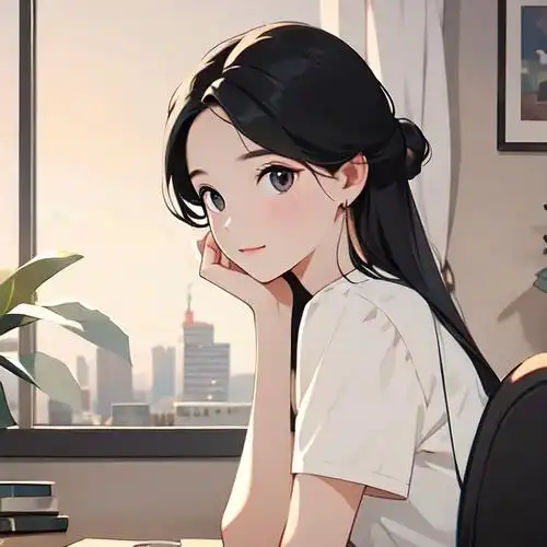 发呆的漂亮女生👩‍🎨漫画头像