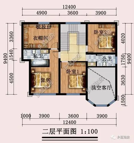 12x9米农村三层小别墅高贵又典雅建一栋把日子过成诗