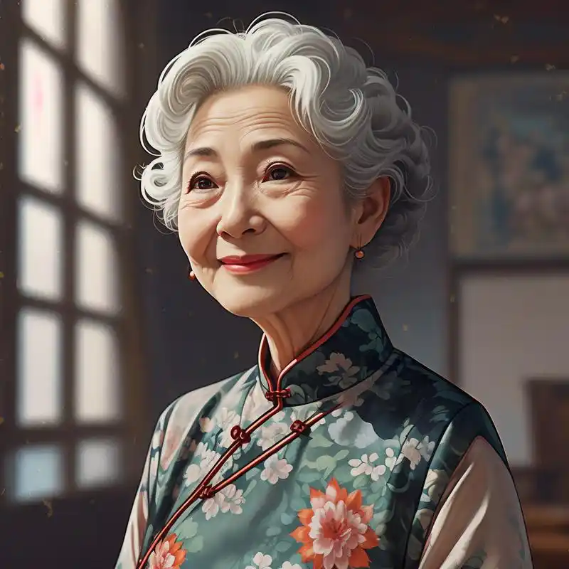 优雅老太太卡通头像9196 一组充满韵味的优雅老太太卡通头像来啦!