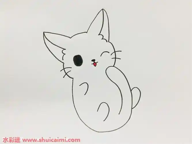 猫简笔画的画法步骤图解