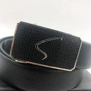 沙驰satchi2022年新款专柜正品头层牛皮商务男士皮带aa43454-42h