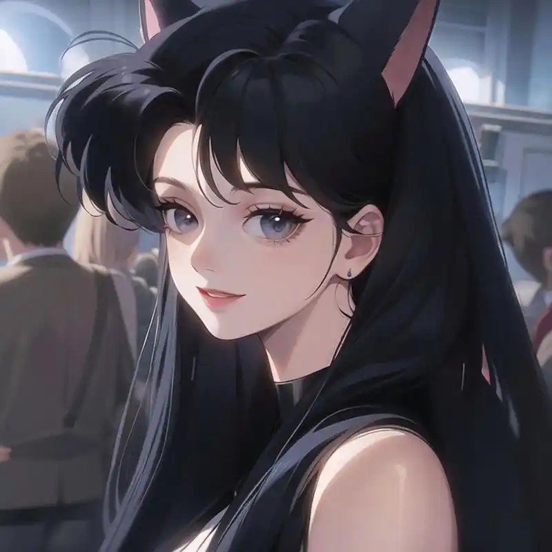 猫耳少女–ai旧动漫头像