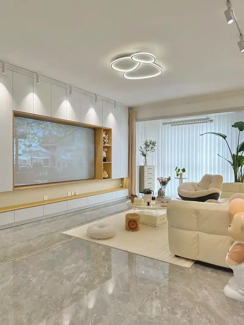 原来的客厅电视墙是 - 抖音