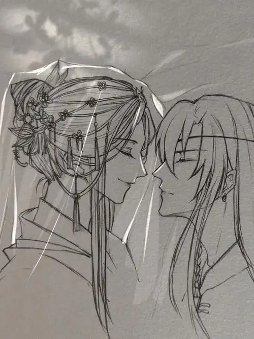 临摹   #天官赐福  (原画师lof:真茗)