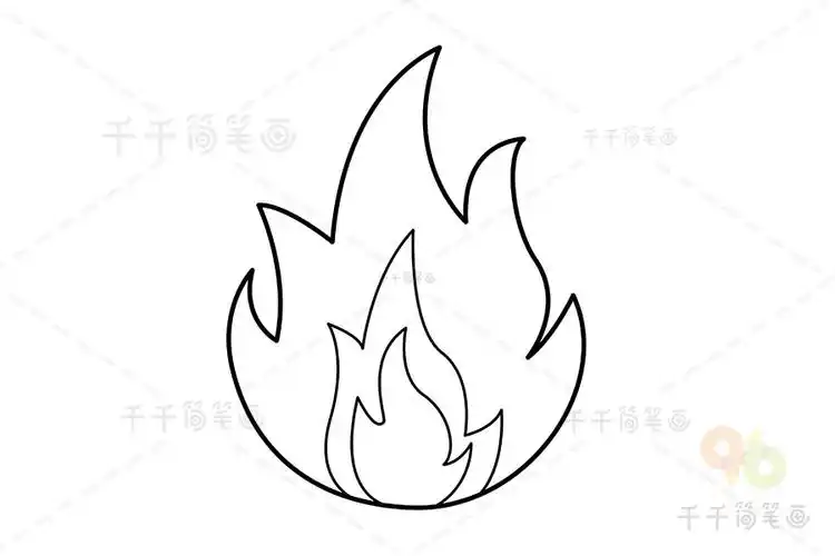 火苗手帐素材简笔画手帐爱好者必学