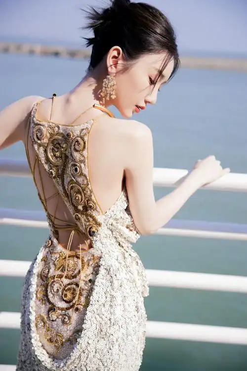 毛晓彤金鸡奖红毯露背造型