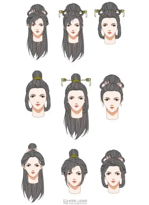 古风女性的发型设计