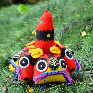 民间工艺品团圆虎纯手工布老虎玩偶公仔家居客厅摆件婴儿玩具礼品