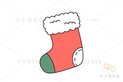 圣诞节红袜子简笔画