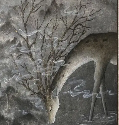 《鹿隐》|纯艺术|绘画|荷包蛋jojo - 原创作品 - 站酷 (zcool)