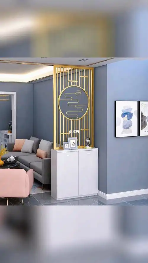 铁艺轻奢风长虹玻璃卫生间隔断半墙屏风干区