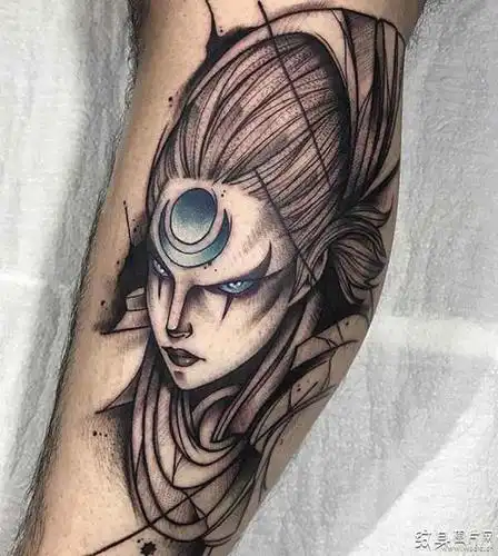 和山林女神,很多人用巨蟹座守护神纹身来作为自己的幸运纹身保护自己