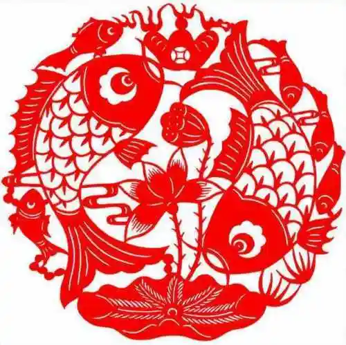 有关荷花的剪纸图片(莲花荷花团花剪纸]) - 花百科 - 飘花号