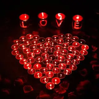 玫瑰花瓣套餐创意布置表白蜡烛爱心求婚道具烛光晚餐 送50个小蜡烛